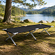 Linder Exclusiv Campingbett MC372161S Feldbett – faltbares 190x62 cm aus Stahl – leicht, kompakt & belastbar bis 120 kg & Tragetasche