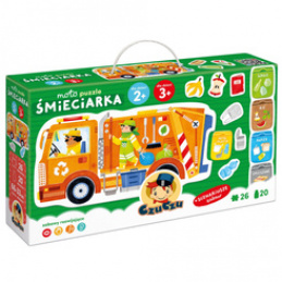 CzuCzu Moto puzzle Śmieciarka 26 elementów 2+ ZA6104 uniwersalny
