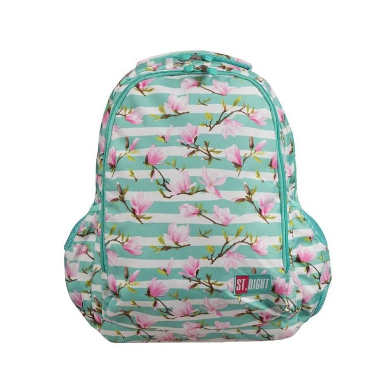 St.RIGHT Schulrucksack Flower Magnolia mit zwei Kammer