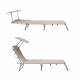 Aga Garten-Liegestuhl MR4254-Beige mit Baldachin