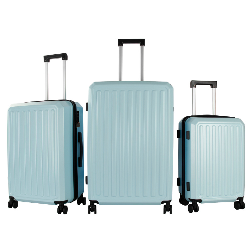 Aga Travel Kofferset 3 Hartschale Reisekoffer Trolley Handgepäck Sets mit TSA Schloss und 360° 4 Rollen MR4668 Blau