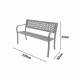 Aga Metall-Gartenbank 125x53 x77 cm