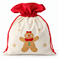 Aga Weihnachtlicher Geschenkesack mit Lebkuchenmännchen 45×60 cm