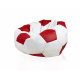 Aga Sitzsack Relaxationbag BALL XXXL Rot - Weiß + Fußstütze