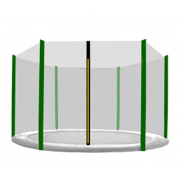 Aga-Sicherheitsnetz für Trampolin 150 cm für 6 Stangen Schwarzes Netz/ Dunkelgrün