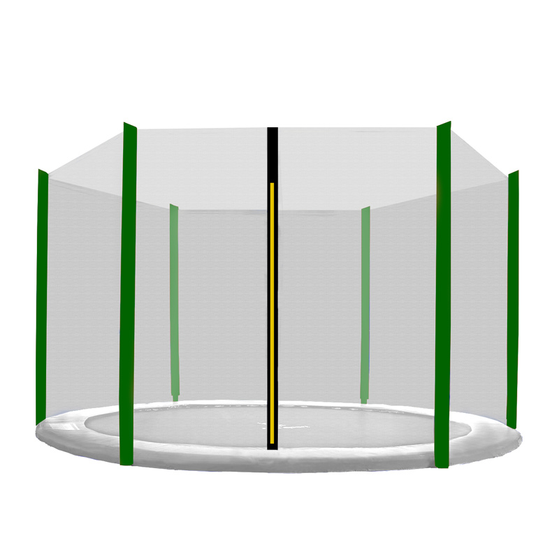 Aga-Sicherheitsnetz für Trampolin 150 cm für 6 Stangen Schwarzes Netz/ Dunkelgrün