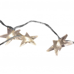 Linder Exclusiv Lichterkette Weihnachtskette 48 LED Sterne Warm weiß