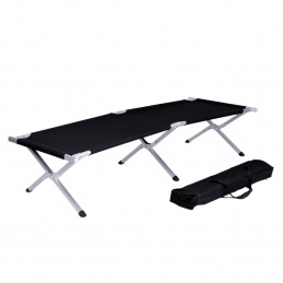 Linder Exclusiv Campingbett MC372161S Feldbett – faltbares 190x62 cm aus Stahl – leicht, kompakt & belastbar bis 120 kg & Tragetasche