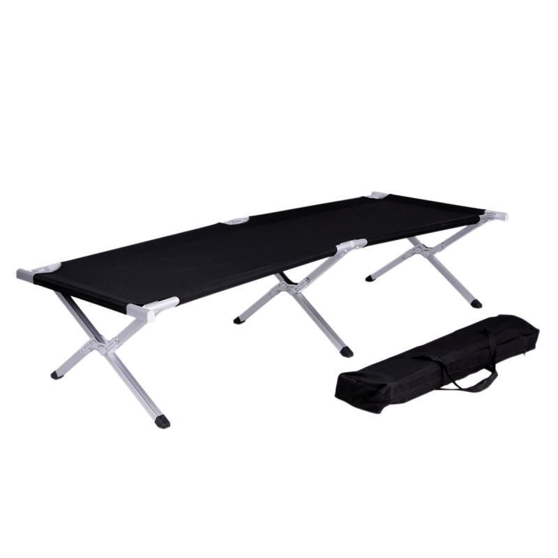Linder Exclusiv Campingbett MC372161S Feldbett – faltbares 190x62 cm aus Stahl – leicht, kompakt & belastbar bis 120 kg & Tragetasche
