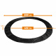 Aga Federnabdeckung für Trampolin Rundabdeckung mit innerem Netz 496 cm 16 ft Schwarz