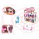 Aga MDF Holzpuppenhaus + Möbel 70cm rosa LED