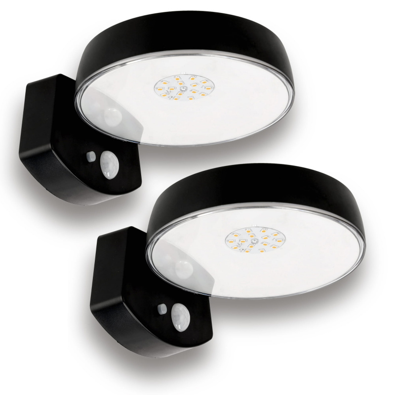 2x LED solární fasádní lampa se senzorem pohybu