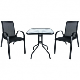 O15B ZESTAW BALKONOWY 2 KRZESŁA STOLIK    NEW