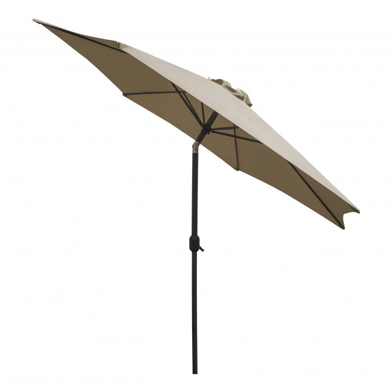 Linder Exclusiv Knick Sonnenschirm, Gartenschirm Ø 300 cm,mit Kurbelmechanismus,Taupe