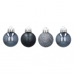 Aga Weihnachtskugeln MIX 3cm 16 Stück Anhtracit