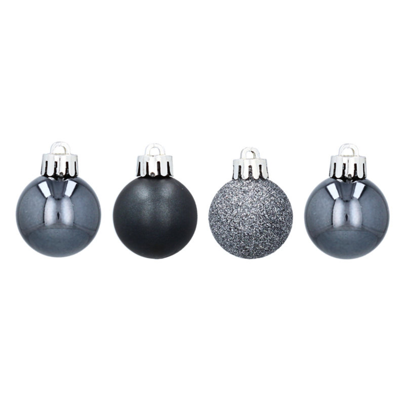 Aga Weihnachtskugeln MIX 3cm 16 Stück Anhtracit