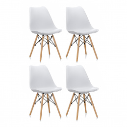 Aga 4x Esszimmerstuhl MR2035 Weiß