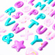 Aga4Kids Selbstklebende Buchstaben DS8101RT