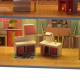 Aga MDF Holzpuppenhaus + Möbel 70cm rosa LED