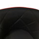 Aga Barhocker Schwarz/Rot aus Kunstleder 360° drehbar höhenverstellbar, Barstuhl, Küchenhocker, Barhocker, Barstuhl, Bistrohocker Schwarz/Rot
