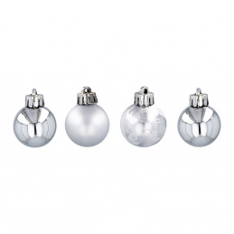 Aga Weihnachtskugeln MIX 3cm 24 Stück Silber