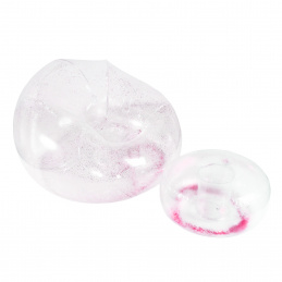 Aga Sessel aufblasbar mit Hocker DS2517, Sessel mit Sitzpuff  – bequem, Veloursoptik, leicht faltbar, für Garten & Zuhause, bis 120 kg