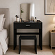 Aga Schminktisch mit Hocker MRDT13-MB Schwarz