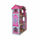 Aga4Kids Grosses XXL Elegantes Puppenhaus in leuchtenden Farben CHARLOTTE, für Puppen bis 30cm - Barbie