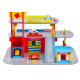 Aga4Kids Garage Hubert Spielset,Parkhaus,Lift Auto Garage aus Holz