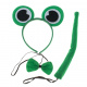 Kostüm Stirnband Fliege Schwanz Set Frosch