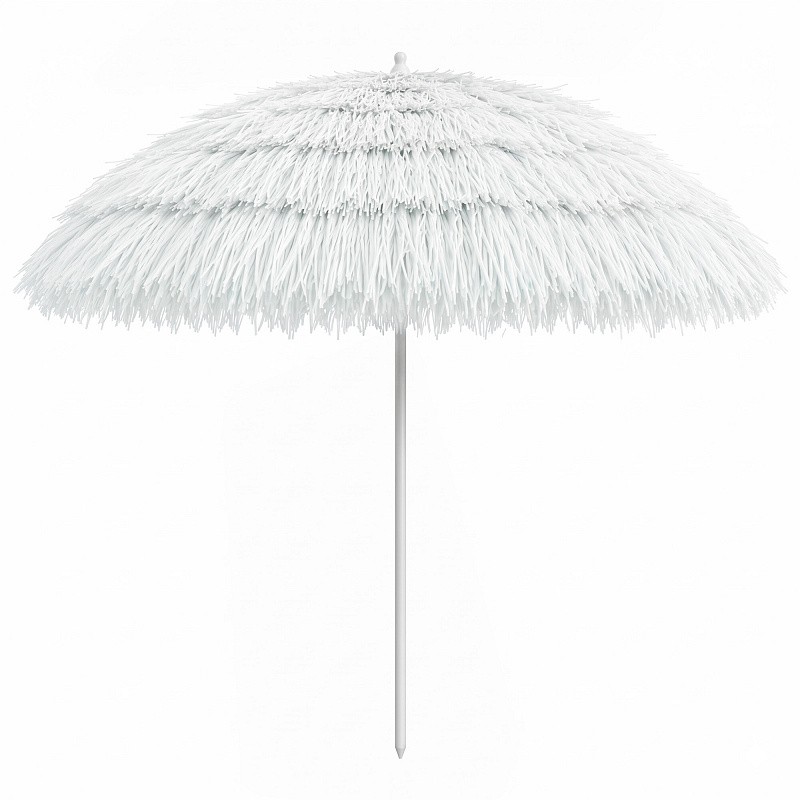 Linder Exclusiv Sonnenschirm, Strandschirm, UV-Schutz 30,Hawaii Weiß