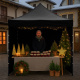Aga Pavillon, Pop-up-Pavillon, Partyzelte, Faltpavillon  3x3m Schwarz