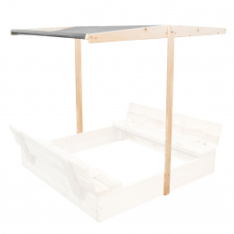 Aga Dach für Kindersandkasten 120x120 cm Grau