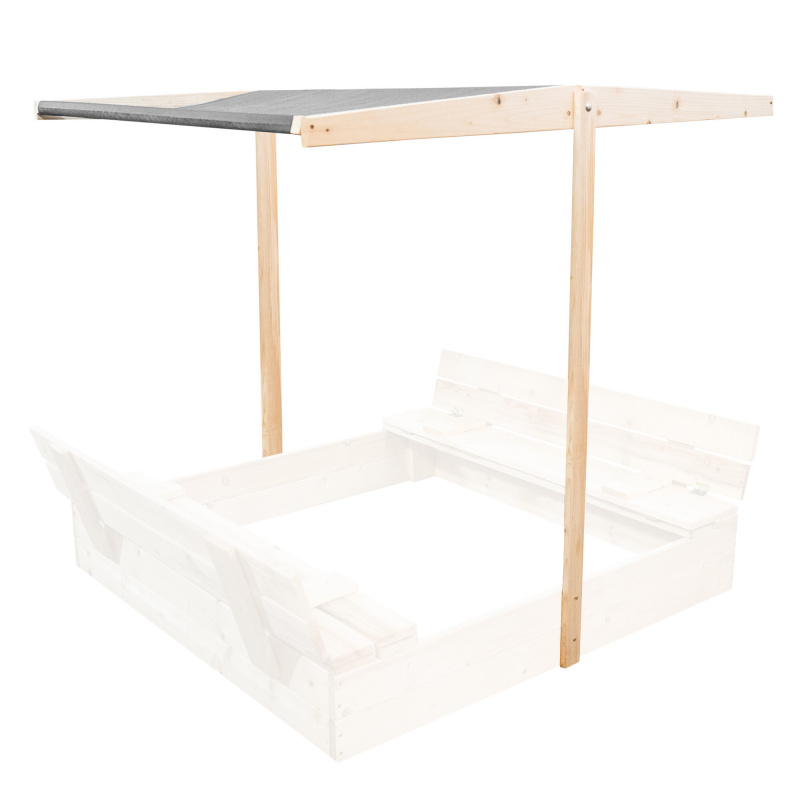 Aga Dach für Kindersandkasten 120x120 cm Grau