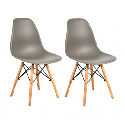 Aga 2x Esszimmerstuhl Grau