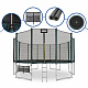 Aga SPORT PRO Trampolin  496 cm 16 ft Dunkelgrün,Kindertrampolin,Gartentrampolin mit Sicherheitsnetz + Schutznetz + Leiter + Schuhtasche