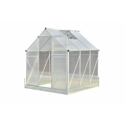Aga Garten-Gewächshaus UV-gefilterten Polycarbonat-Kammerplatten,mit klappbaren Fenster und Schiebetür MR4036 190x190x207 cm