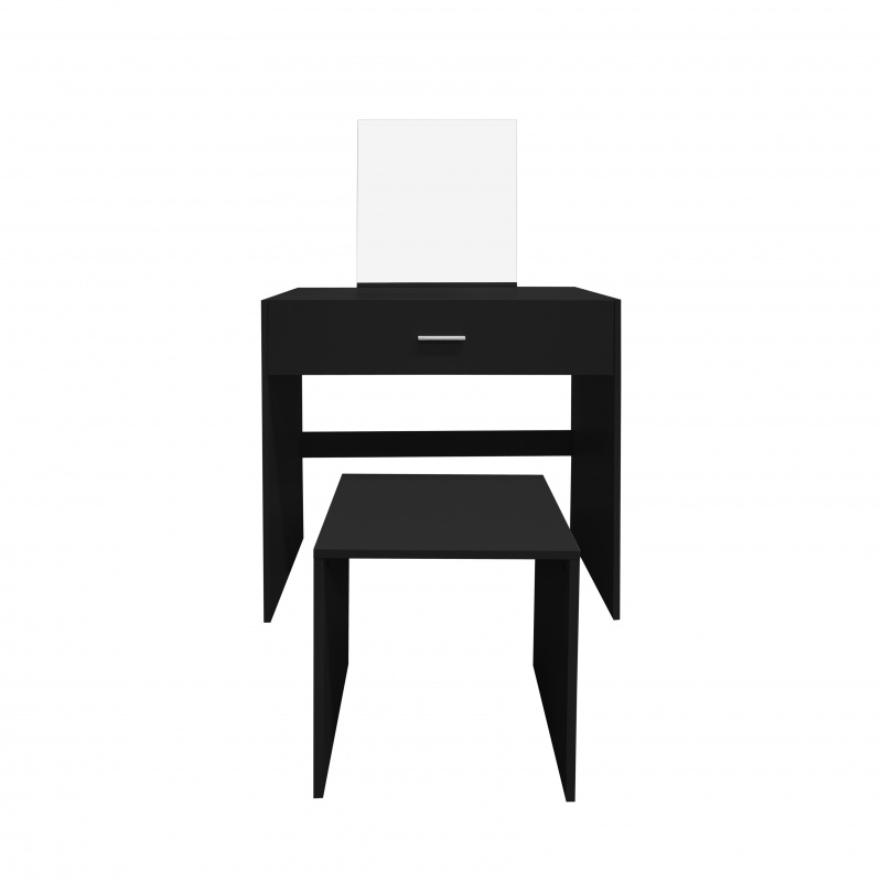 Aga Schminktisch mit Hocker MRDT13-MB Schwarz