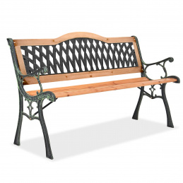 Aga Gartenbank, 2-Sitzer Sitzbank, Parkbank bis 240kg belastbar, Terrassenbank für Garten, Balkon und Terrasse MR2011 125x52x75 cm