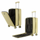 Aga Travel Handgepäck, Reisekoffer MR4674 Beige, Hartschale, TSA, 4 Rollen, Teleskopgriff