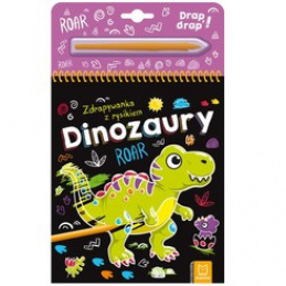 Aksjomat Dinozaury kolorowa Zdrapywanka z rysikiem KS0558 uniwersalny