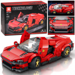Klocki techniczne Futurystyczne auto CZERWONE drzwi unoszone 275-ele ZA5794 uniwersalny