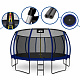 Aga SPORT EXCLUSIVE Trampolin 496 cm 16 ft Dunkelblau, Kindertrampolin, Gartentrampolin mit Sicherheitsnetz + Schutznetz + Leiter