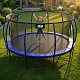 Aga SPORT EXCLUSIVE Trampolin 496 cm 16 ft Dunkelblau, Kindertrampolin, Gartentrampolin mit Sicherheitsnetz + Schutznetz + Leiter