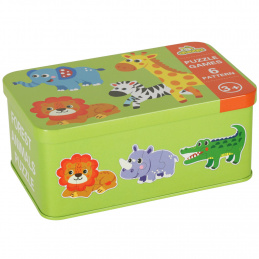 Aga Puzzle in einer Dose Safari-Tiere 25 Puzzles