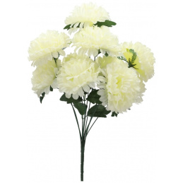 Bukiet sztucznych kwiatów białe Chryzantemy - 58 cm