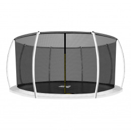Aga Sicherheitsnetz für Trampolin mit Innennetz 366 cm für 8 Stangen Schwarz