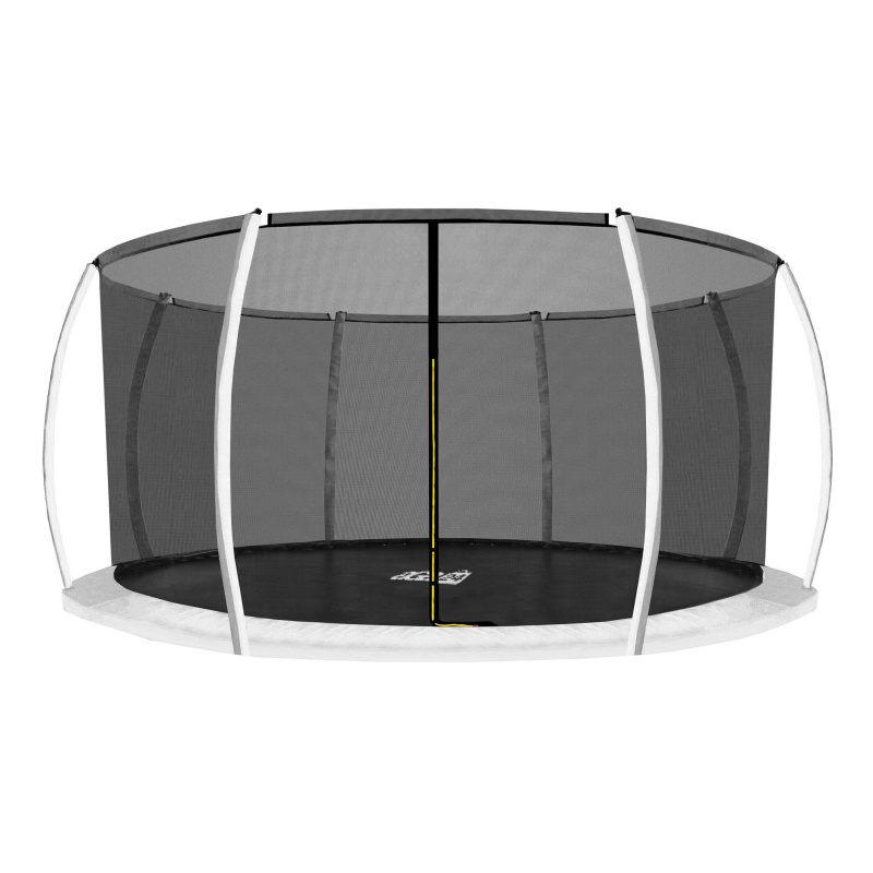 Aga Sicherheitsnetz für Trampolin mit Innennetz 366 cm für 8 Stangen Schwarz