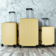 Aga Travel Koffer Set 3 teilig Größen L/M/S, Gepäck: ABS Hartschalen Trolleys mit TSA Kombinationsschloss MR4668 Beige