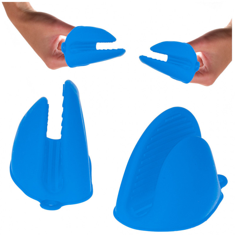 Aga Silikon-Backhandschuhe Blau